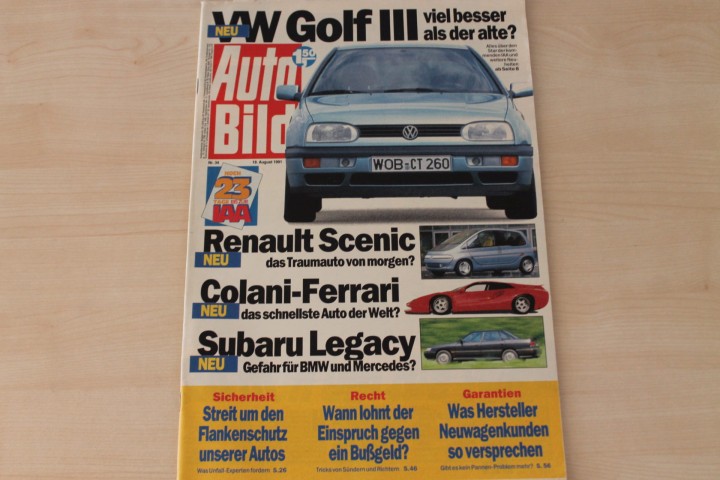 Deckblatt Auto Bild (34/1991)